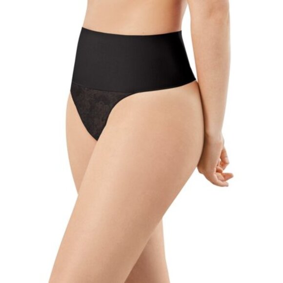 Maidenform Lace Thong Shapewear Black S Women's - Picture 1 of 3